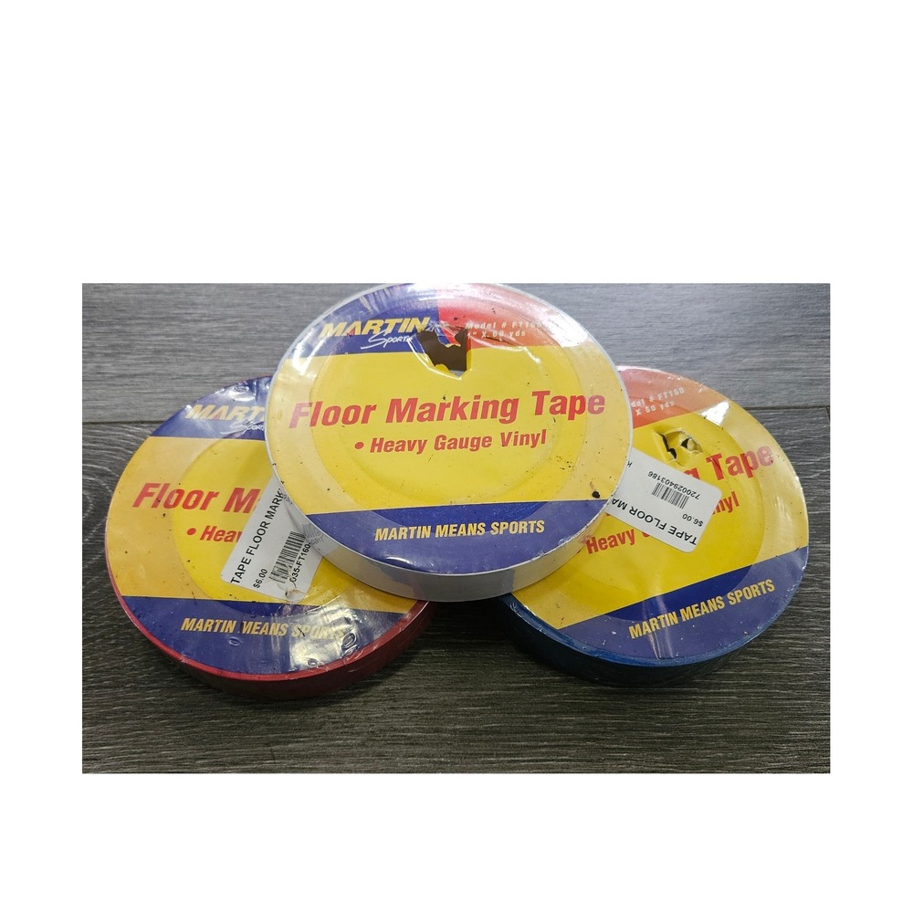 Martin Means Sports Floor Marking Tape Heavy Gauge Vinyl 1‎ inch x 60 yds